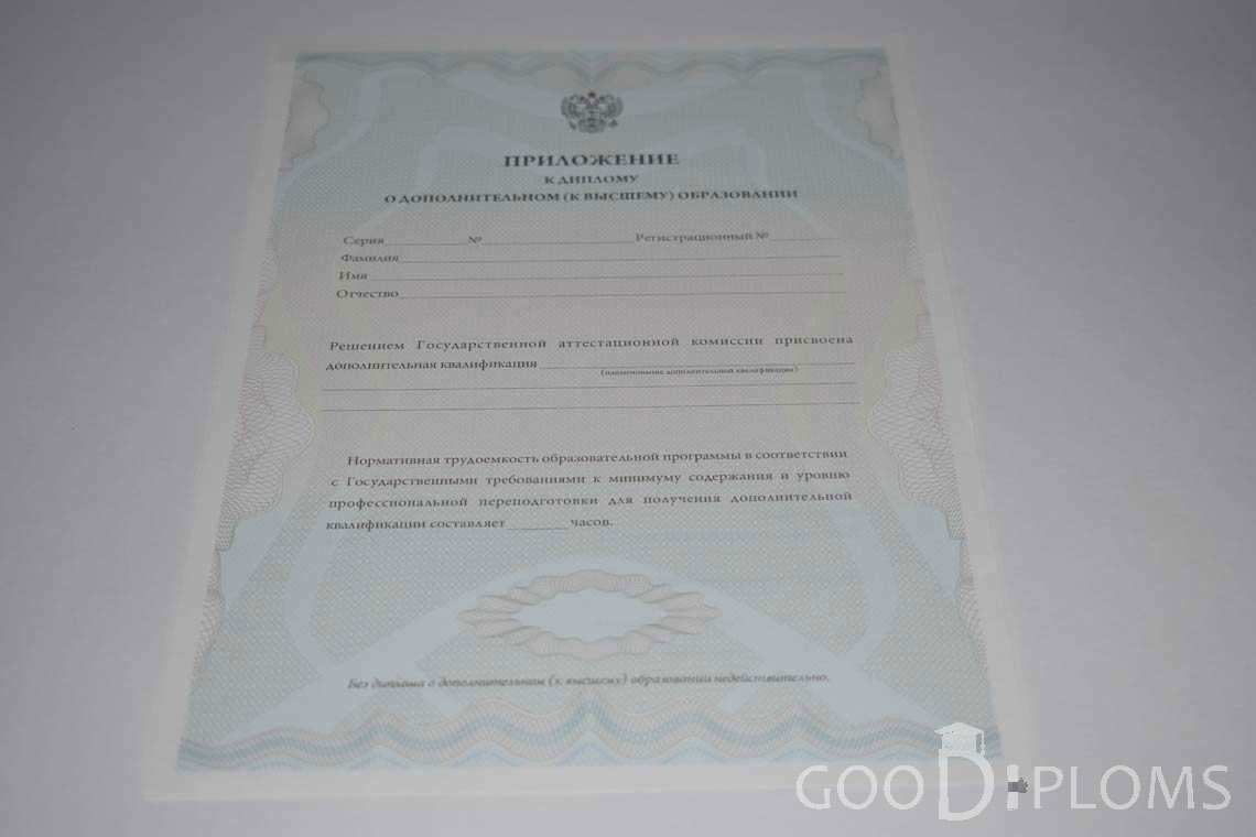 Приложение к Диплому МВА период выдачи 2011-2020 -  Барнаул